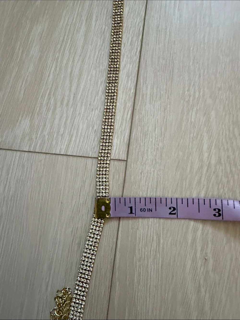 Adornia Gold Tone Crystal Multi-Row Choker Necklace - Women Jewelry